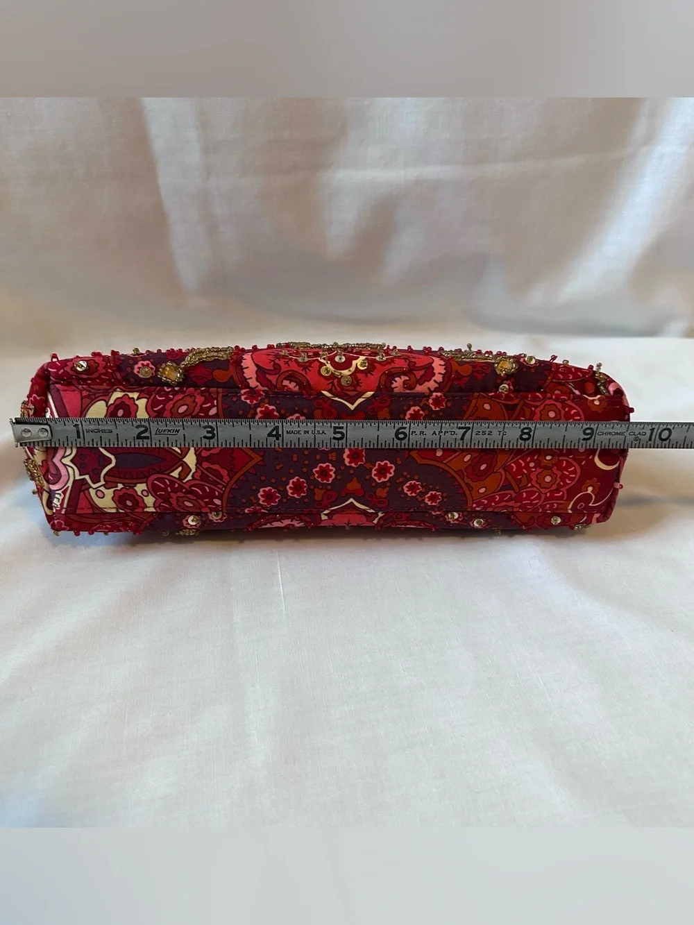 Vintage Y2K Fairycore Red Paisley Sequin Handbag by The Limited